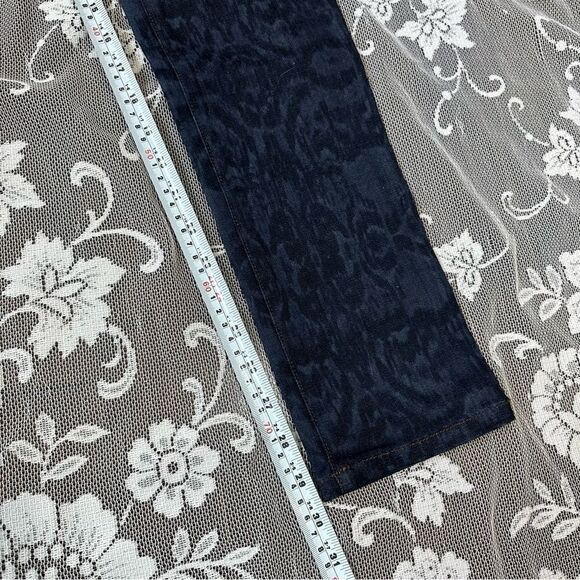 Eileen Fisher Blue Ikat Print Denim Skinny Jeans Size Sz 6 - Picture 7 of 14